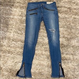 Rag & Bone Zipper Detail Jeans